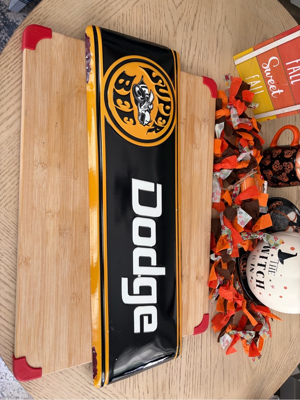 Open Road Brands Black and Yellow Dodge Metal Wall Sign Super Bee